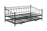 Hearth and Haven Metal Daybed with Pop-Up Trundle W427140596