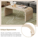 Hearth and Haven Trexm Minimalist Coffee Table with Curved Art Deco Design For Living Room Or Dining Room WF317095AAD