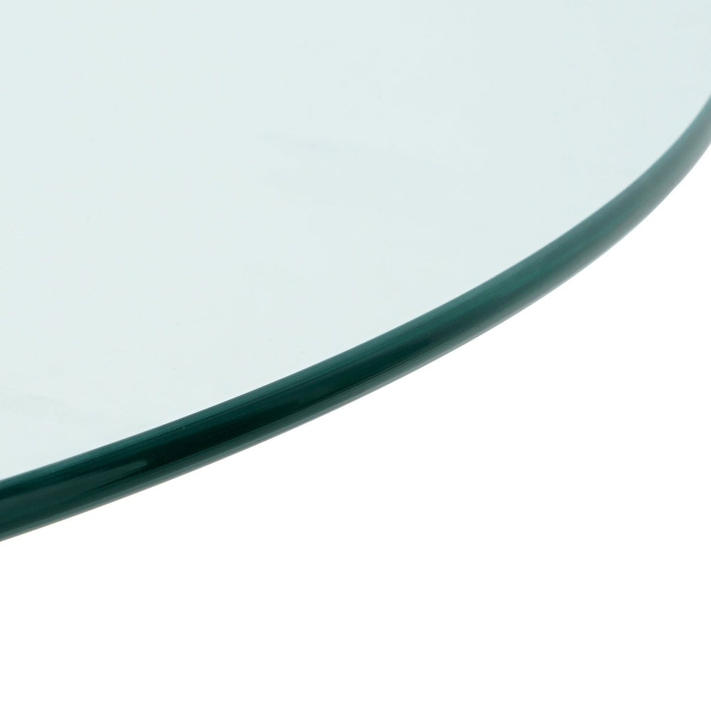 English Elm T1204-2 Round Tempered Glass Tabletop 47 Inch Dining Cafe or Workspace Surface W210P199312