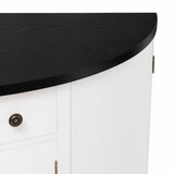 English Elm Curved Design Storage Cabinet Made Of Fraxinus Mandschuric Solid Wood Veneer, Adjustable Shelves, Suitable For Corridors, Entrances and Study.