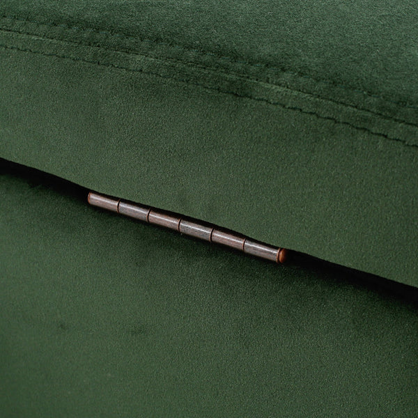 English Elm Christopher Knight Home® - GLOUSTER Plush Velvet Storage Ottoman with Lift-Top, Foam-Padded Seat, Sturdy Wood Frame & Chic Base Retro Green 57742.00GRN