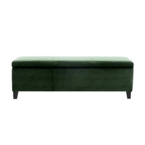 English Elm Christopher Knight Home® - GLOUSTER Plush Velvet Storage Ottoman with Lift-Top, Foam-Padded Seat, Sturdy Wood Frame & Chic Base Retro Green 57742.00GRN