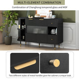 English Elm Rotating Storage Cabinet With 2 Doors and 2 Drawers, Suitable For Living Room, Study, and Balcony