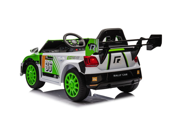 English Elm 12v4a Kids Ride on Car Dual Motor 4 Wheel Suspension Remote Control Opening Doors Green W1620128199