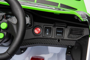 English Elm 12v4a Kids Ride on Car Dual Motor 4 Wheel Suspension Remote Control Opening Doors Green W1620128199