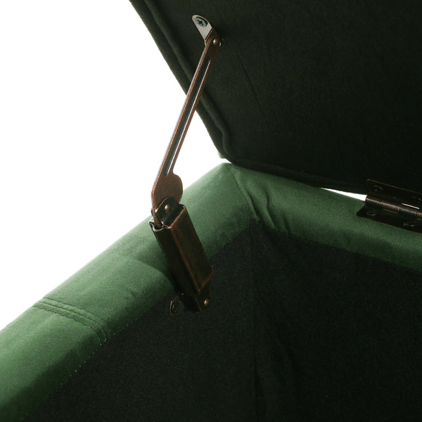 English Elm Christopher Knight Home® - GLOUSTER Plush Velvet Storage Ottoman with Lift-Top, Foam-Padded Seat, Sturdy Wood Frame & Chic Base Retro Green 57742.00GRN