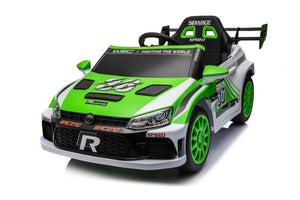 English Elm 12v4a Kids Ride on Car Dual Motor 4 Wheel Suspension Remote Control Opening Doors Green W1620128199