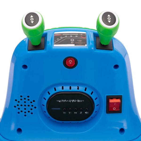 English Elm 12v Snail Electric Bumper Ride on Car with 360 Spin Led Music Parental Remote Ages 3-8 Blue W2181P160634