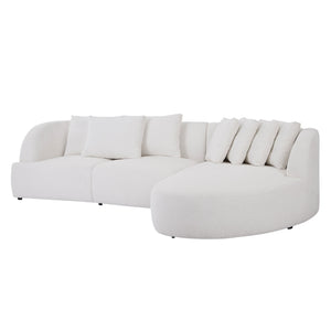 English Elm Boucle Sofa,Modular Sectional Couch For Living Room Apartment Lounge,Free Combination Beige