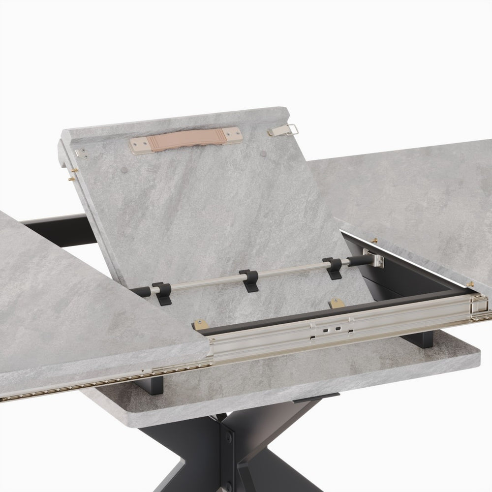 English Elm 62.4" Expandable Dining Table Set For 6-8 With Modern Chairs - Stylish, Durable, Easy To Clean! P1 W2189S00141-GIGA