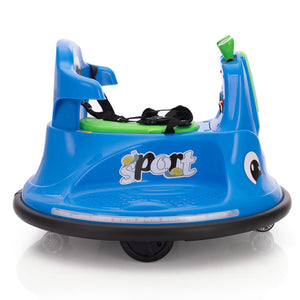English Elm 12v Snail Electric Bumper Ride on Car with 360 Spin Led Music Parental Remote Ages 3-8 Blue W2181P160634
