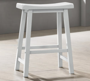 English Elm Set of 2 Alonzo Backless Counter Stools Solid Wood Frame Ergonomic Kitchen Seating B061P160683