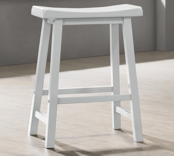 English Elm Set of 2 Alonzo Backless Counter Stools Solid Wood Frame Ergonomic Kitchen Seating B061P160683