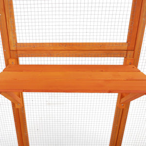 English Elm Large Outdoor Cat Enclosure Fir Wood Mesh Multi-level Habitat with Perches and Condos W2181P160607