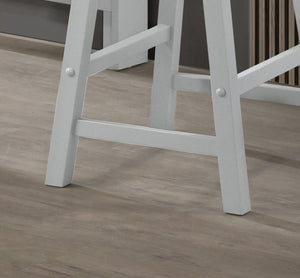 English Elm Set of 2 Alonzo Backless Counter Stools Solid Wood Frame Ergonomic Kitchen Seating B061P160683