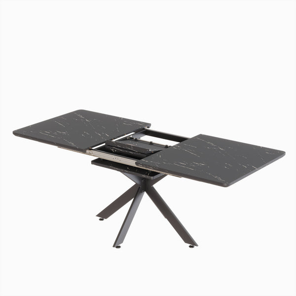 English Elm 62.4" Extendable Dining Table Set For 4-8 With Modern Chairs - Stylish, Comfortable, And Durable Design W2189S00132