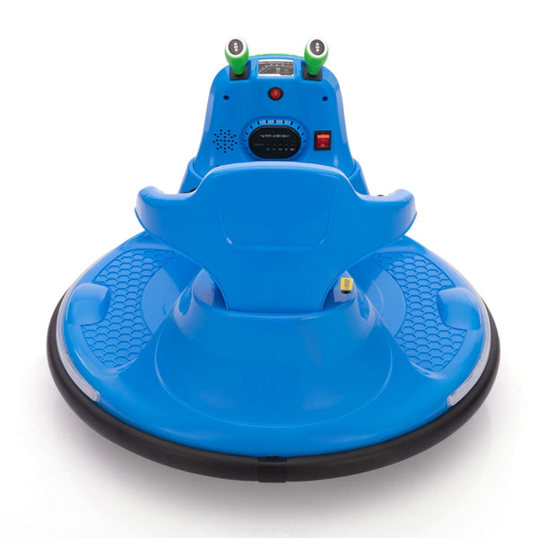 English Elm 12v Snail Electric Bumper Ride on Car with 360 Spin Led Music Parental Remote Ages 3-8 Blue W2181P160634