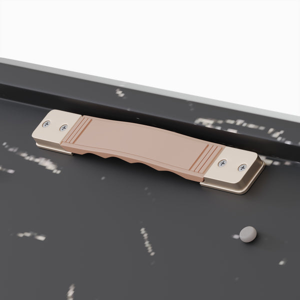 English Elm 62.4" Extendable Dining Table Mid-Century Industrial MDF Top with Metal X Legs Seats 8-10 Comfortably Black W2189S00101