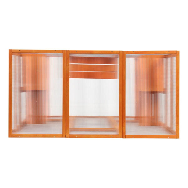 English Elm Large Outdoor Cat Enclosure Fir Wood Mesh Multi-level Habitat with Perches and Condos W2181P160607