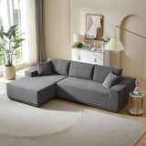 English Elm Sectional Couch Covers 2 Piece s L Shape Sectional Sofa Corduroy Couches For Living Room, Bedroom, Salon, 2 Piece Free Combination
Including Bottom Frame . Grey