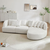 English Elm Boucle Sofa,Modular Sectional Couch For Living Room Apartment Lounge,Free Combination Beige