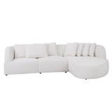 English Elm Boucle Sofa,Modular Sectional Couch For Living Room Apartment Lounge,Free Combination Beige