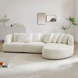 English Elm Boucle Sofa,Modular Sectional Couch For Living Room Apartment Lounge,Free Combination Beige