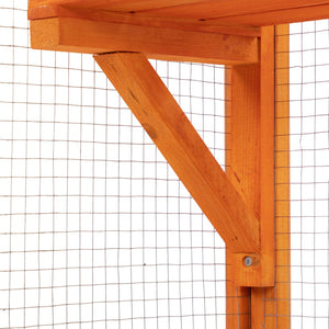 English Elm Large Outdoor Cat Enclosure Fir Wood Mesh Multi-level Habitat with Perches and Condos W2181P160607