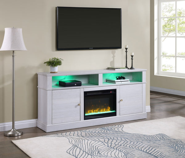 English Elm Summit 70 Inch Electric Fireplace Tv Console with Walnut Finish and Cabinet Storage B061P160679