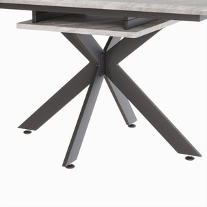 English Elm 62.4" Extendable Dining Table Set For 6-8 With Modern Chairs, Metal Legs, And Easy Assembly – Stylish! W2189S00144
