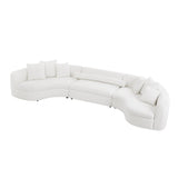 Modern 3-Piece Upholstered Sofa Set, Oversized, Ultimate Comfort, White, 6-8 Seater for Living Room & Office