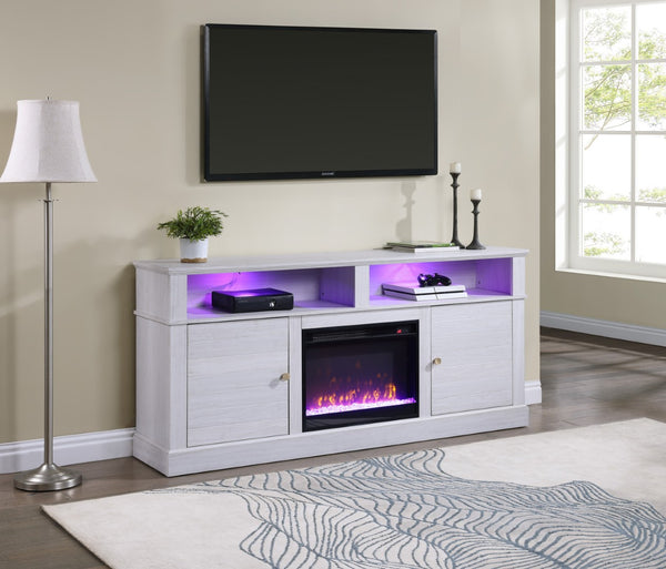 English Elm Summit 70 Inch Electric Fireplace Tv Console with Walnut Finish and Cabinet Storage B061P160679