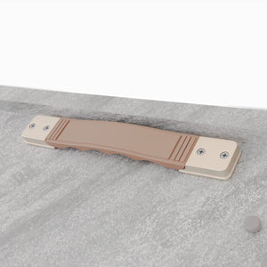 English Elm 62.4" Extendable Dining Table Mid-Century Industrial MDF Top with Metal X Legs Seats 8-10 Comfortably Grey+Black W2189S00100