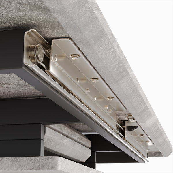 English Elm 62.4" Extendable Dining Table Set For 6-8 With Modern Chairs - Perfect For Family Gatherings & Style! W2189S00135