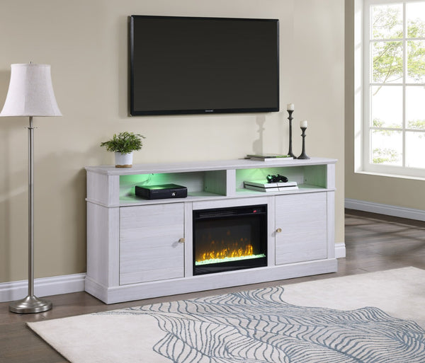 English Elm Summit 70 Inch Electric Fireplace Tv Console with Walnut Finish and Cabinet Storage B061P160679