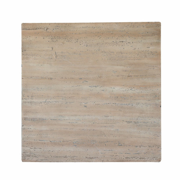 English Elm 40x40x29.5" Cream Square Pedestal Dining Table Solid Magnesium Seats Four Modern W2078S00006