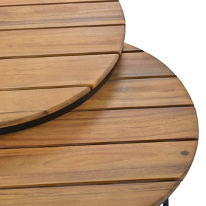 English Elm Trexm Modular Outdoor Sectional with Acacia Wood Nesting Tables and Washable Cushions TM000001AAE