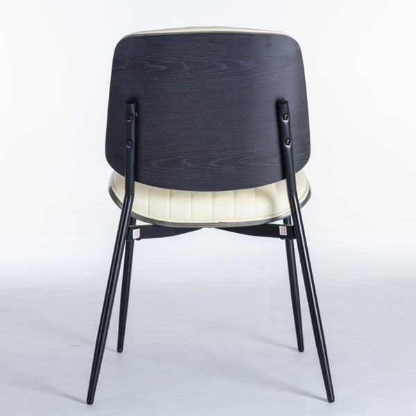 English Elm A&a Furniture Mid-century Dining Chairs Set of 2 Walnut Bentwood Pu Leather Seats W1143P151497