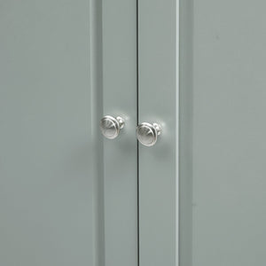 English Elm Tall Tall Storage Cabinet with Three Drawers and Doors for Bathroom or Office, Slim MDF Organizer Grey WF299282AAE