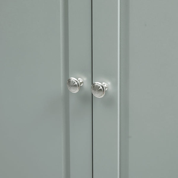 English Elm Tall Tall Storage Cabinet with Three Drawers and Doors for Bathroom or Office, Slim MDF Organizer Grey WF299282AAE