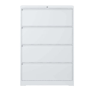 English Elm Lateral File Cabinet 4 Drawer - Secure Locking Metal Storage For Home Office & Professional Spaces T2398P154452