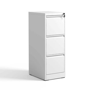English Elm 3 Drawer Metal Vertical File Cabinet With Lock - Secure, Durable Steel Organizer For Office & Home T2398P154419