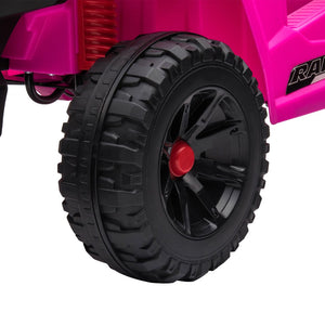 English Elm 12v Kids Electric Ride on Utv with Led Lights Horn Safety Belt Forward Reverse Rose Red W2181P160710