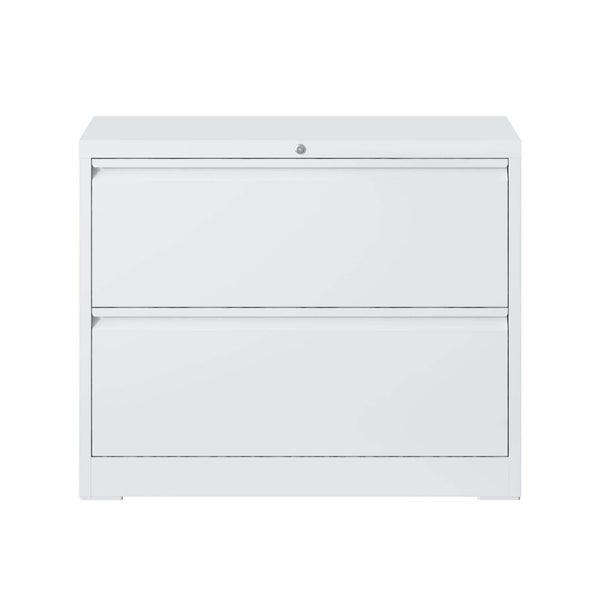 English Elm Lateral File Cabinet 2 Drawer - Lockable Metal Filing Cabinet For Home Office, Legal & A4 Sizes T2398P154428