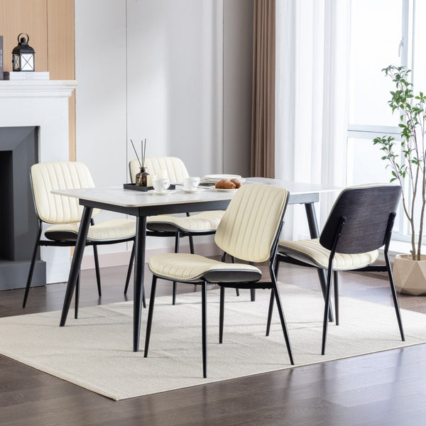 English Elm A&a Furniture Mid-century Dining Chairs Set of 2 Walnut Bentwood Pu Leather Seats W1143P151497