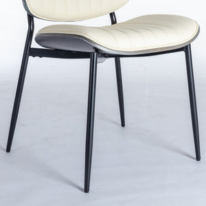 English Elm A&a Furniture Mid-century Dining Chairs Set of 2 Walnut Bentwood Pu Leather Seats W1143P151497