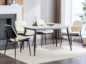 English Elm A&a Furniture Mid-century Dining Chairs Set of 2 Walnut Bentwood Pu Leather Seats W1143P151497