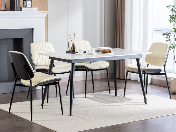 English Elm A&a Furniture Mid-century Dining Chairs Set of 2 Walnut Bentwood Pu Leather Seats W1143P151497