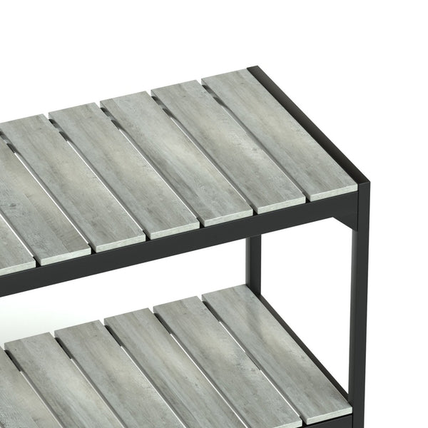 English Elm Flat Iron Two Tier Aquarium Stand with Mesh Back Panel for 40 Gallon Tank Setup W1162P143730