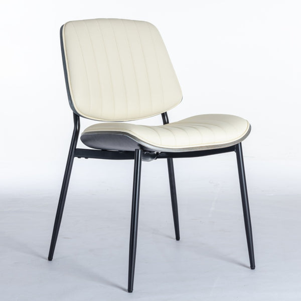 English Elm A&a Furniture Mid-century Dining Chairs Set of 2 Walnut Bentwood Pu Leather Seats W1143P151497